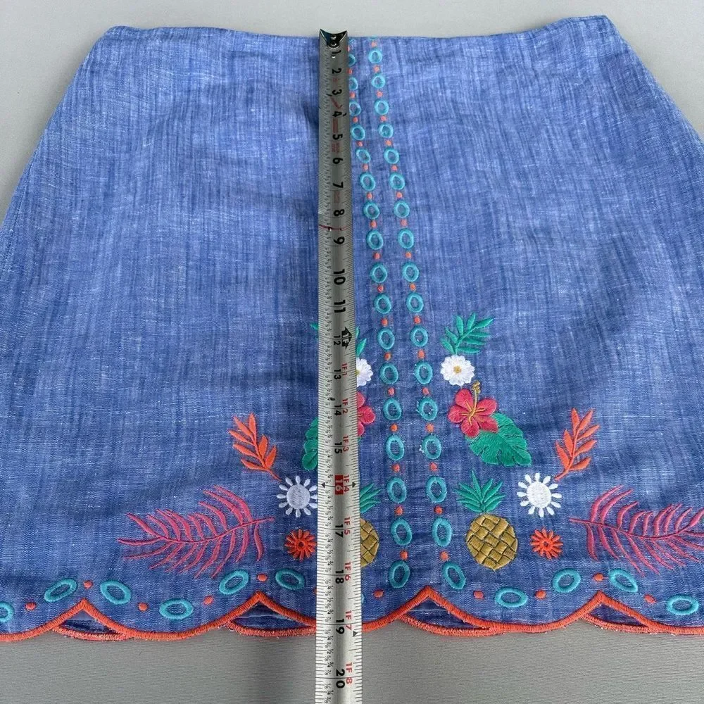 5 for $45  Talbots Skirt Embroidered A Line Women Size 10P